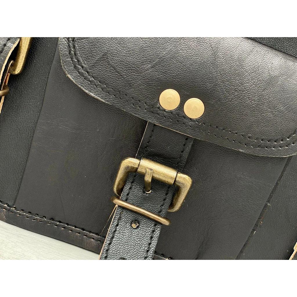 Saddlebags Saddle Panniers Motorcycle Bags Side Pouch Leather (Waxed Goat Hide)