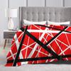 Coperta di Flanella Van Halen Line Art Rosso Nero e Bianco per Adulti Calda Accogliente Coperta da Lancio Decorazione Casa Primavera Copriletto Copri Divano Letto