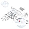 for E70 BMW 2007-2010 X5 3.0si M Sport Front Bumper Grill Closed Grid 51118038287 51118038288