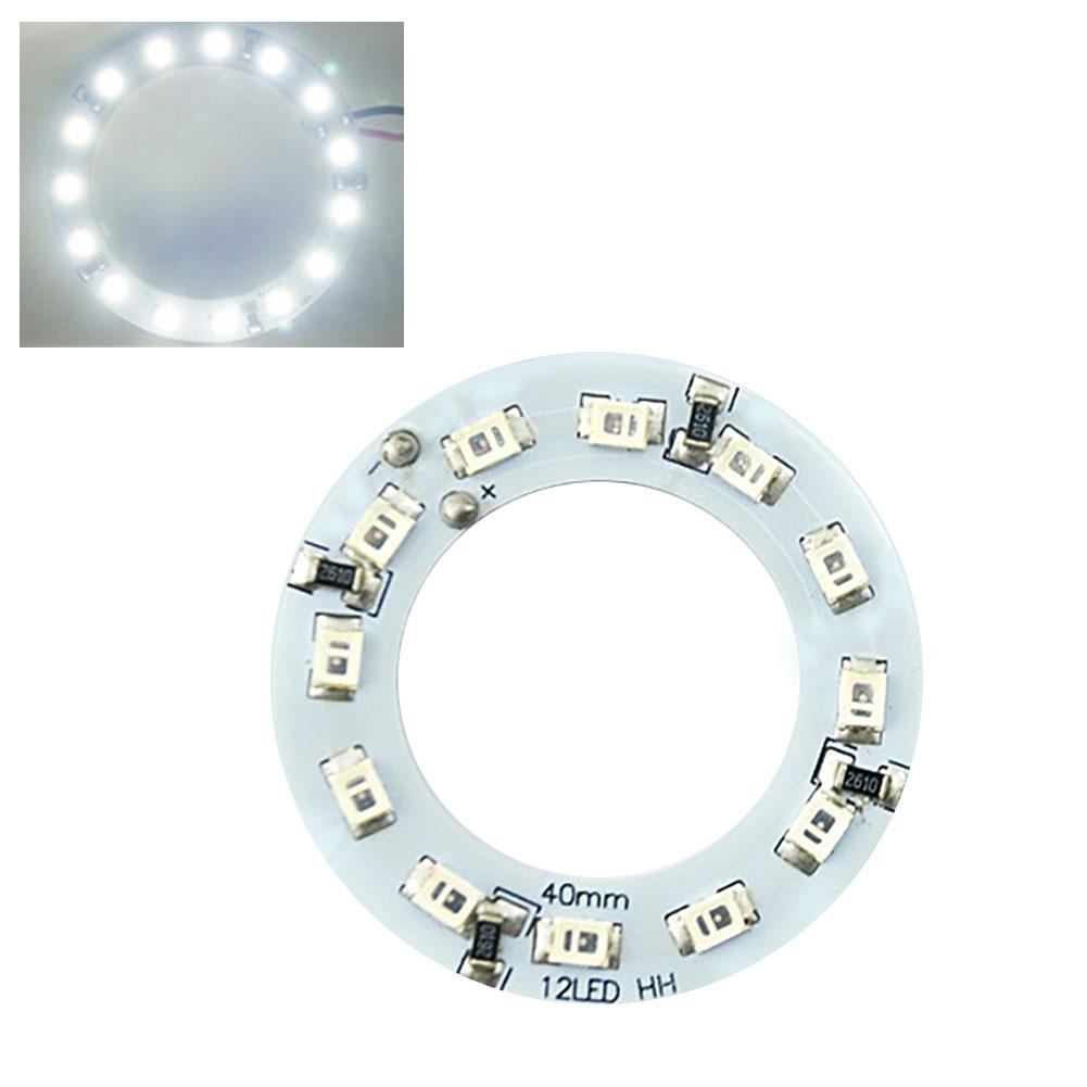 2pcs 40mm LED Ring Light Circle 3528/1210-12LED Angel Eye Aperture Ambient Light Waterproof High Brightness