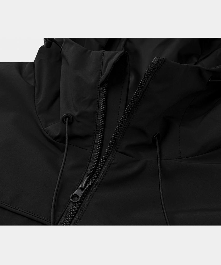 Lettercomo Fly Rain Hardshell Parka Wind Jacket Black