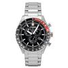 Eco-Drive Chronograph Stainless Steel Black Dial Solar AT2566-88E 100M Men's Watch