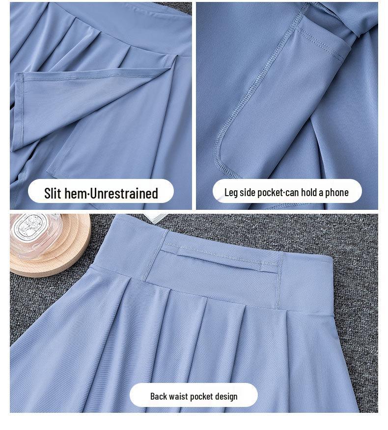 Women's Autumn 2024 Yoga and Sportswear Set: Running Jacket, Tennis/Badminton Skirt, and Fitness Pants