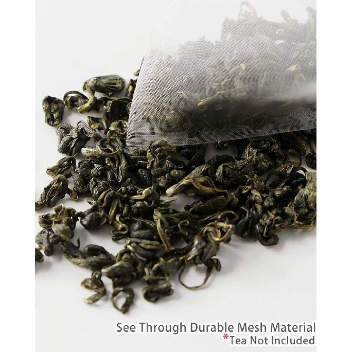 50 Pcs Tea Filter Bags Disposable Tea Bags for Loose Tea Herb Spice Empty Mesh Small Drawstring Seal Infuser Strainer Bags Bath Tea Bags