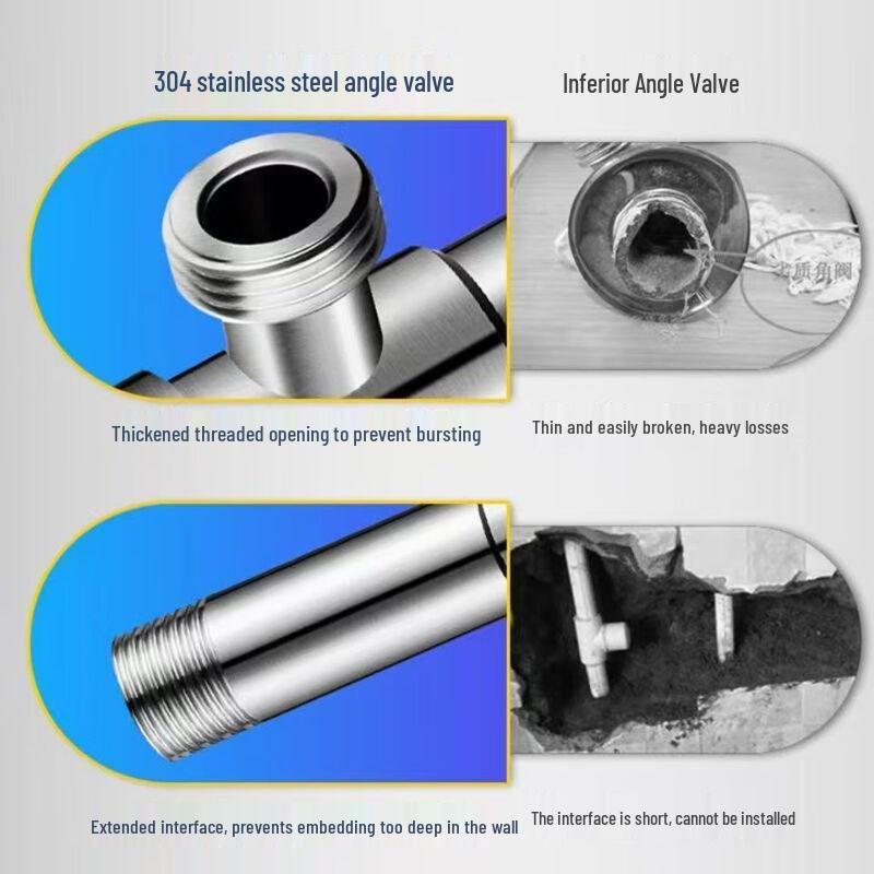 MDNG 304 Stainless Steel Extended Angle Stop Valve
