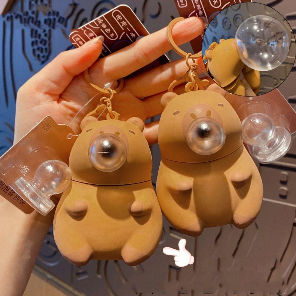 

Брелок для ключей Capybara с функцией снятия давления, коричневый, парный, высококачественный, унисекс
