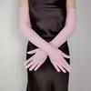 Hot Sexy Lace Long Gloves 55CM Summer Cycling Driving Sun Glove Thin Stretch Mesh Transparent Arm Sleeve Mitten Women
