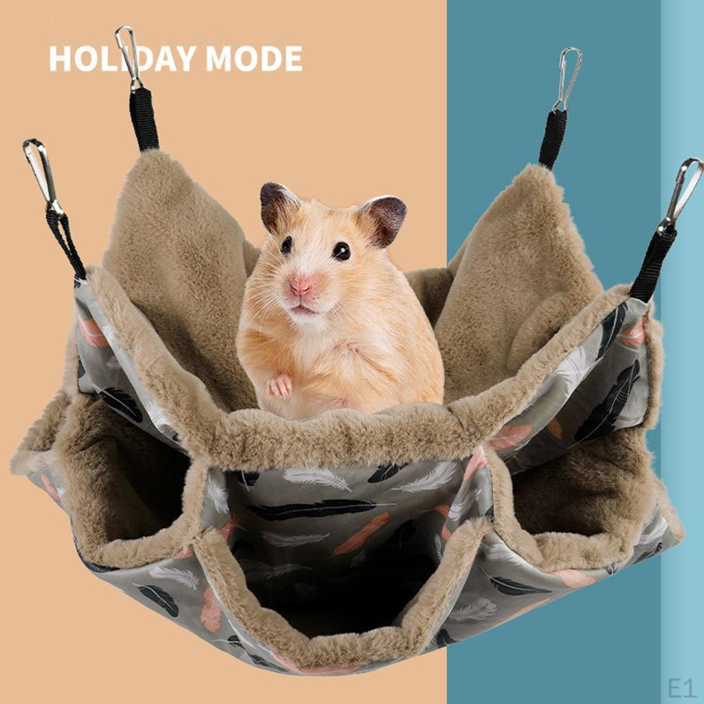 Small Animals Cage Hanging Hammock Bed,Guinea Pig Accessories Bedding for Parrot Ferret