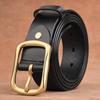 Mei Mary [first layer cowhide] men's genuine leather belt, retro copper buckle belt, easiest for match middle-aged and young pants belt