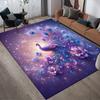 1pc Peacock Pattern Area Rug Soft Flannel Floor Mat for Living Room, Bedroom and Office, Sofa Coffee Table Floor Mat, Machine Washable