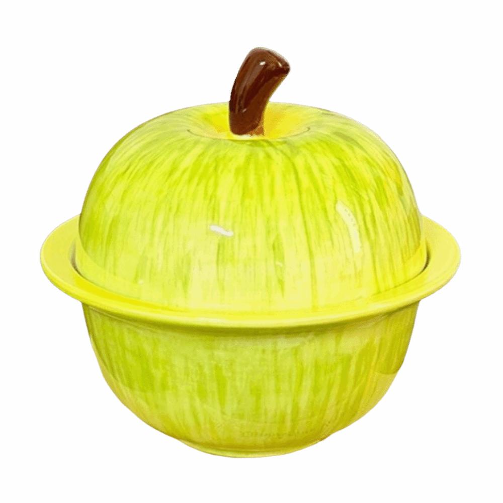 Creative Ceramic Saucepan with Lid Cute Food Fruit Bowl BPA Free Dessert Soup Bowl Tableware