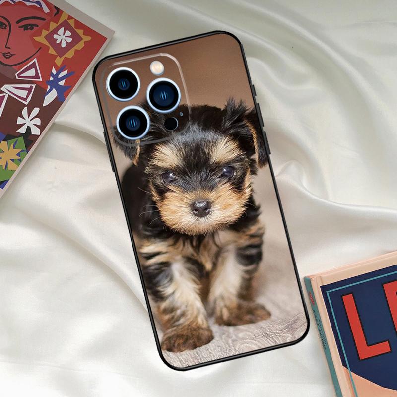 Yorkshire Terrier Hund Handyhülle Für iPhone 15 14 12 11 13 16 17 Pro Max 15 16 Plus 13 Mini 16e 17 Air Funda Hülle