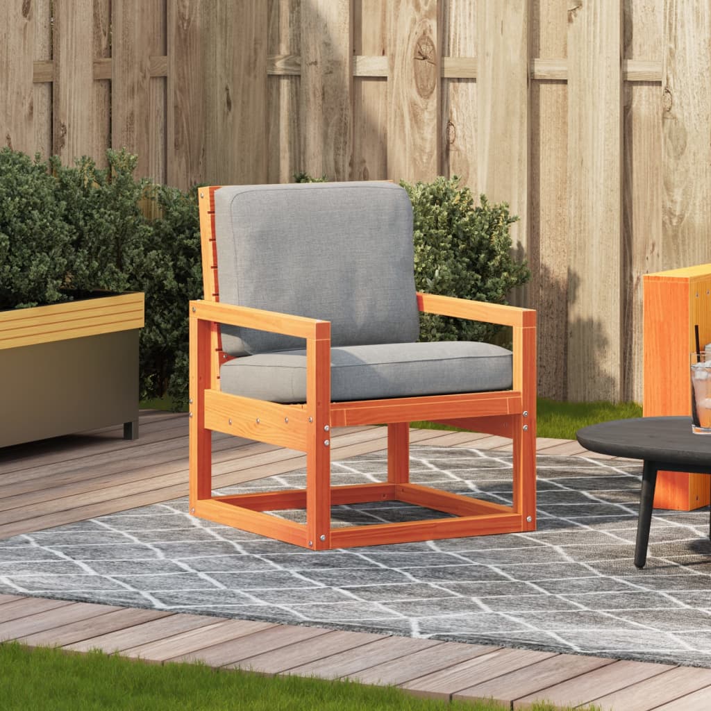 Vidaxl Garden Chair, Waxed Brown, 57.5X63X76 Cm, Pine Wood