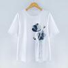 Women's Short Sleeve T-Shirt Cotton Loose Printing Female Tee Large Size Summer