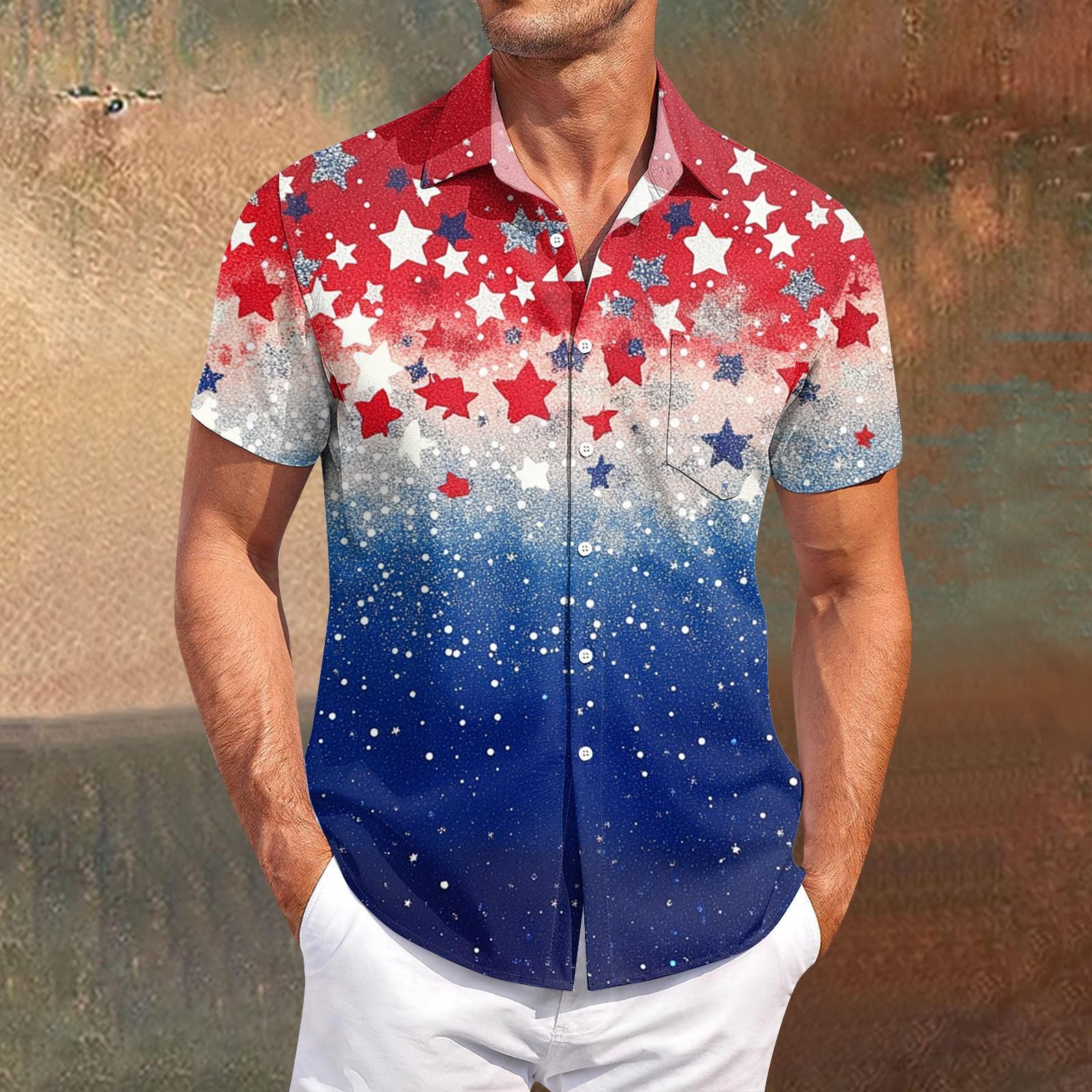 

Мужская повседневная рубашка с короткими рукавами, облегающая, стильная, с гавайским принтом XXL