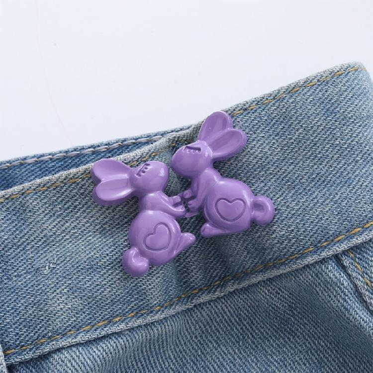Rabbit Shape Adjustable Jean Button Waist Buckle Snap Pants Buckle Fastener