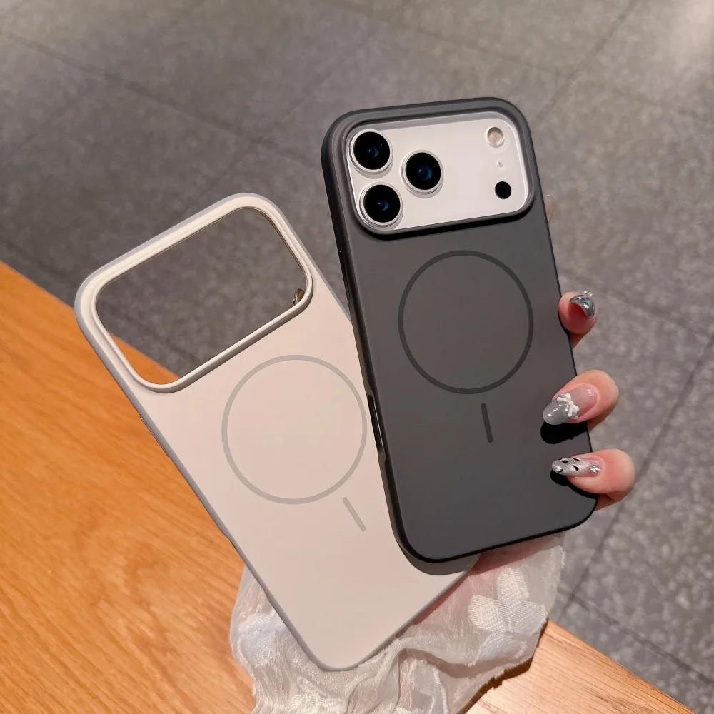 for Magsafe Matte Candy Solid Color Case for iPhone 17 Air 16 Pro Max Magnetic Wireless Charging Ultra Slim Shockproof Cover