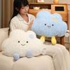 Nordic Style Fluffly Soft White Blue Sunny Cloud Plush Doll Nap Pillow Stuffed Simulation Throw Pillow Sofa Cushion Girls Gifts