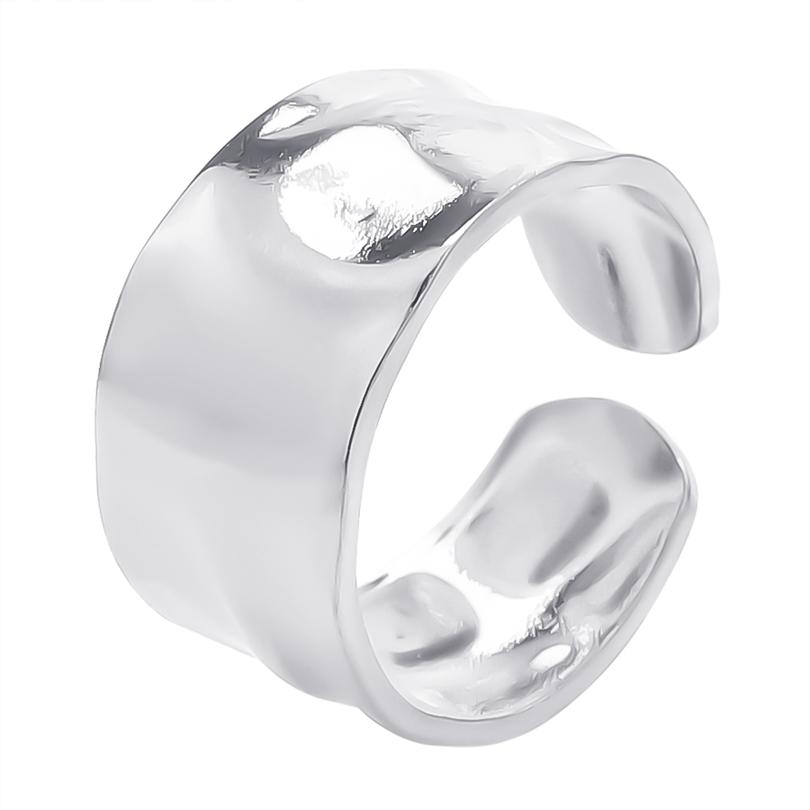 Echtvergoldeter Offener Verstellbarer Ring Echter Stein Edelstahlringe Für Damen Herren Zubehör Geometrischer Schmuck Ringe Geschenk