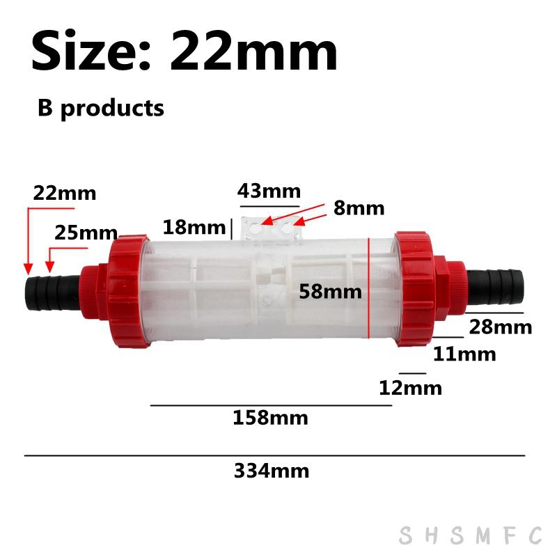 1~8  PCS 18/22mm Pagoda Hose Filter Agricultural Irrigation Fittings Aquarium Transparent Filter Fish Tank Water Pipe Filter