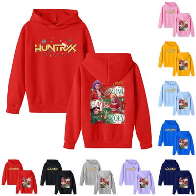 Kinderen Lange Mouw Losse Pullover Letterprint Trekkoord Capuchon Sweatshirt
