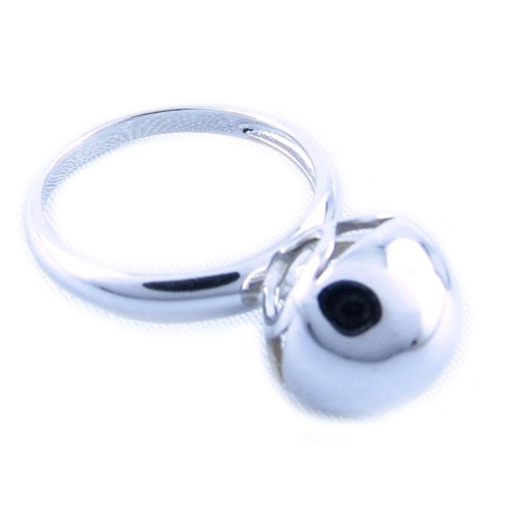 Silver Ring 'Géode' Silver (rhodium) - 13x11 Mm