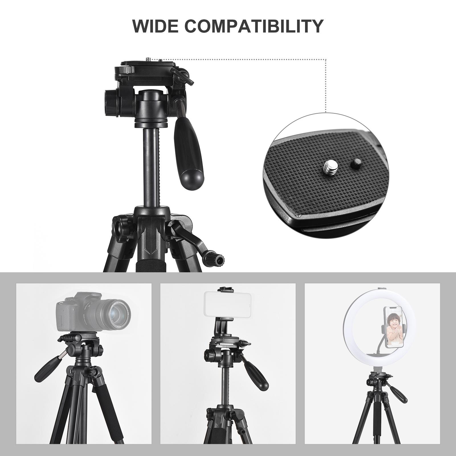 Trépied Lumière Réglable Jusqu'à 2 M - Support Métal Avec Vis 1/4", Pour Projecteur, Anneau Lumière