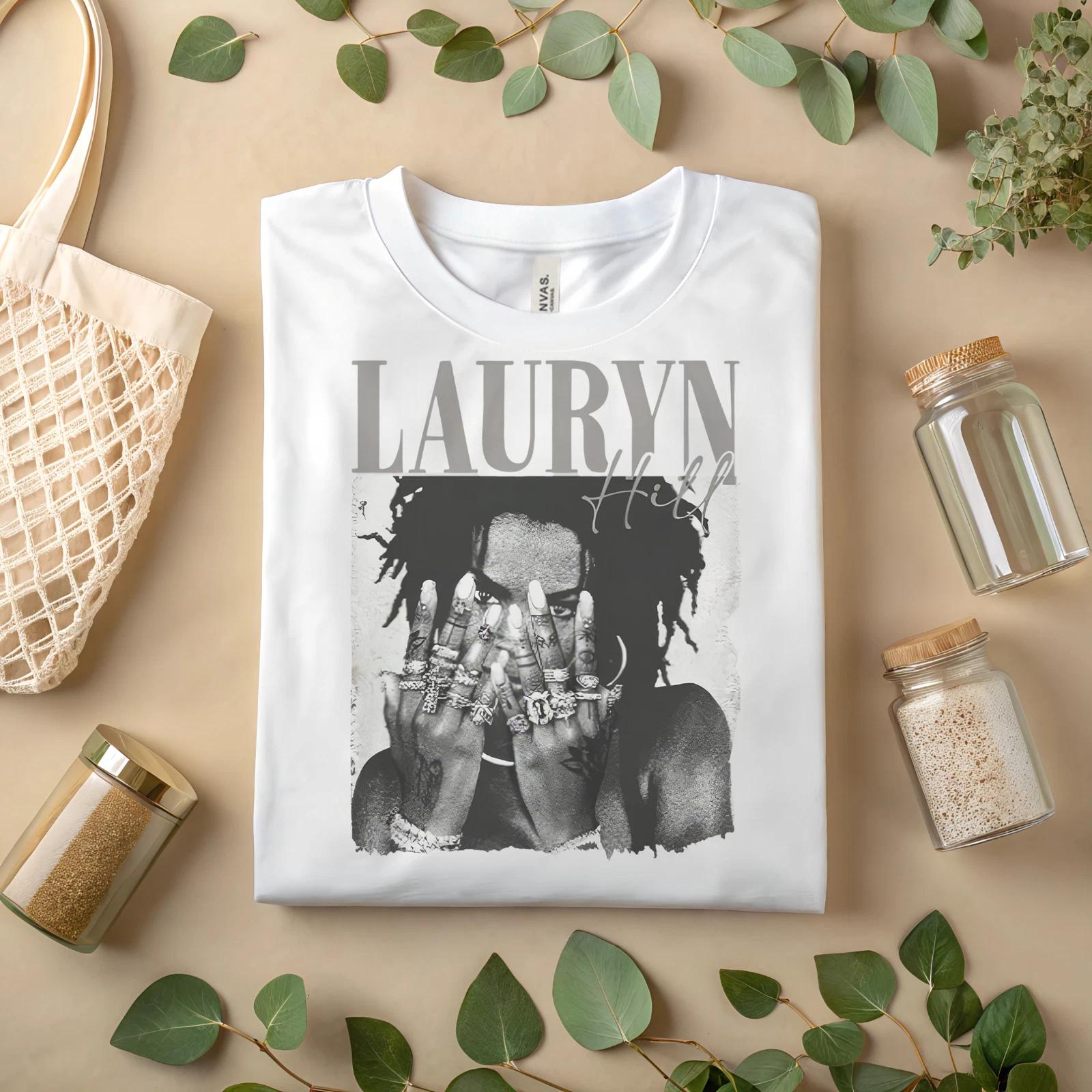 Lauryn Hill T-Shirt – Vintage Black and White Graphic Tee A195 S