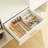 Bamboo Retractable Drawer Dividers Secure Fit Punch-free Expandable Drawer Separators Save Space Creative