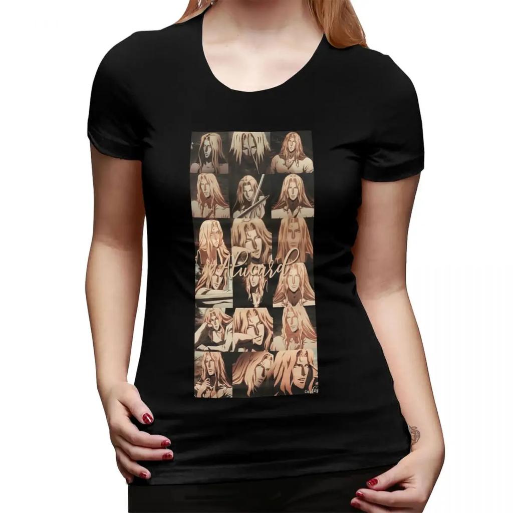 Alucard Castlevania TShirt for Women Crew Neck Streetwear T Shirts Womens Short Sleeve Summer Clothes Tops