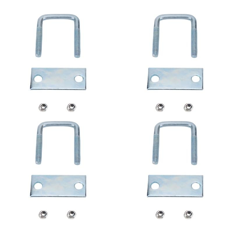 4pcs Sturdy Galvanized Steel U Bolt Clamps Secure Leaf Spring Accessory for Truck Trailer Stability And Smooth Ride