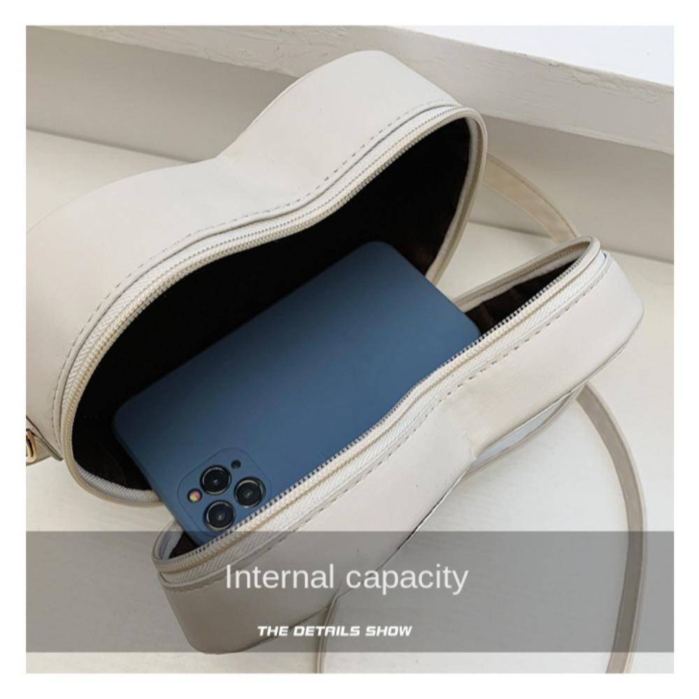 Borsa a Spalla Donna Forma di Cuore Casual Rossa Grande Capacità Portafoglio da Donna Pelle PU Borse alla Moda Capodanno