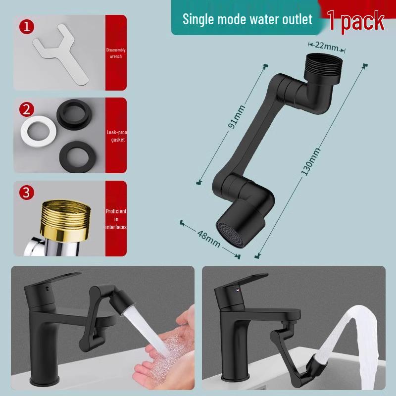 All-Copper Universal Rotating Faucet for Washbasins and Kitchens