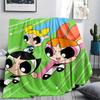 Cute Powerpuff Girls Blanket, Lovely Throw for Home Decoration, Exclusive Gift for Cartoon Lovers.chl