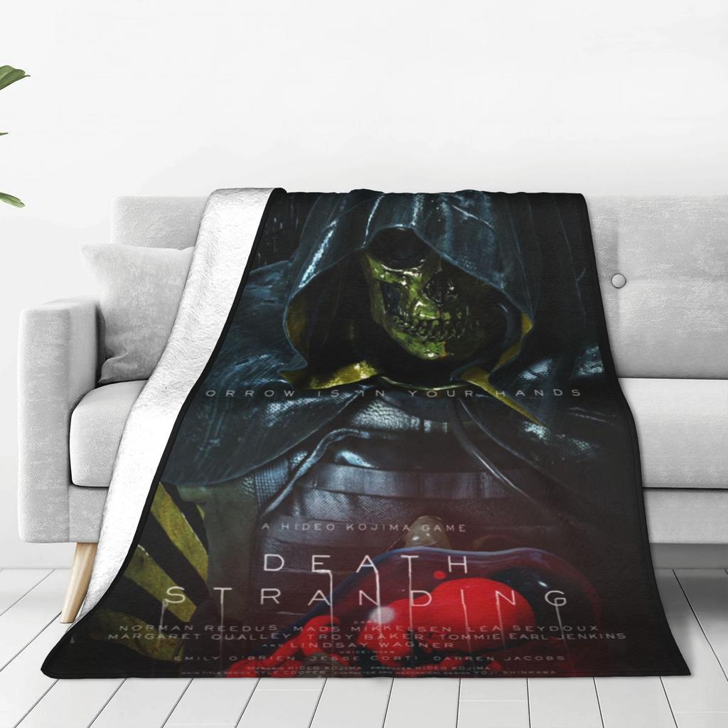 Tomorrow Is In Your Hand Higgs Flannel Throw Blankets Death Stranding Kojima Productions Blankets for Bed Warm Plush Thin Quilt