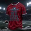 Men's Rugby Print Short Sleeve Neck T-Shirt for Casual Sport and Everyday Wear