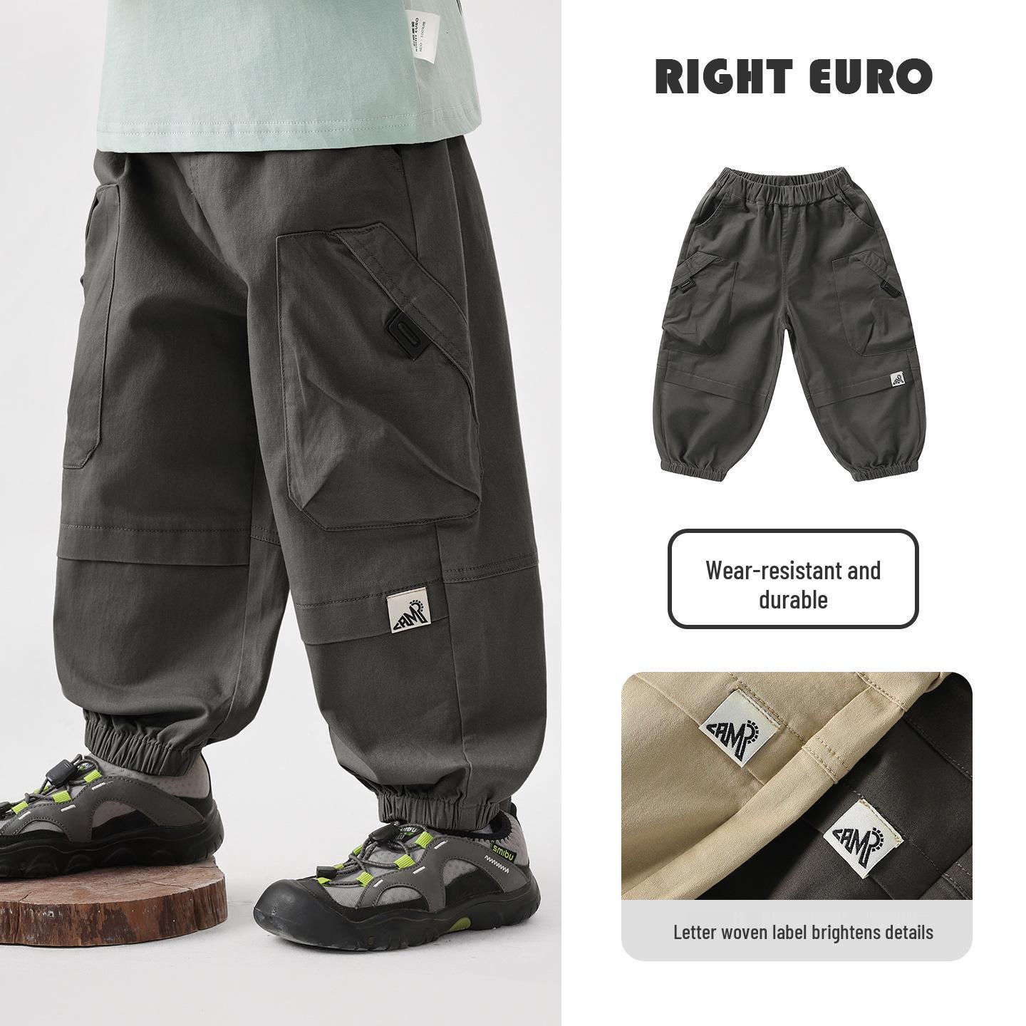 

Spring 2026 Trendy European Boys Long Workwear Pants for Kids and Toddlers 130 cm