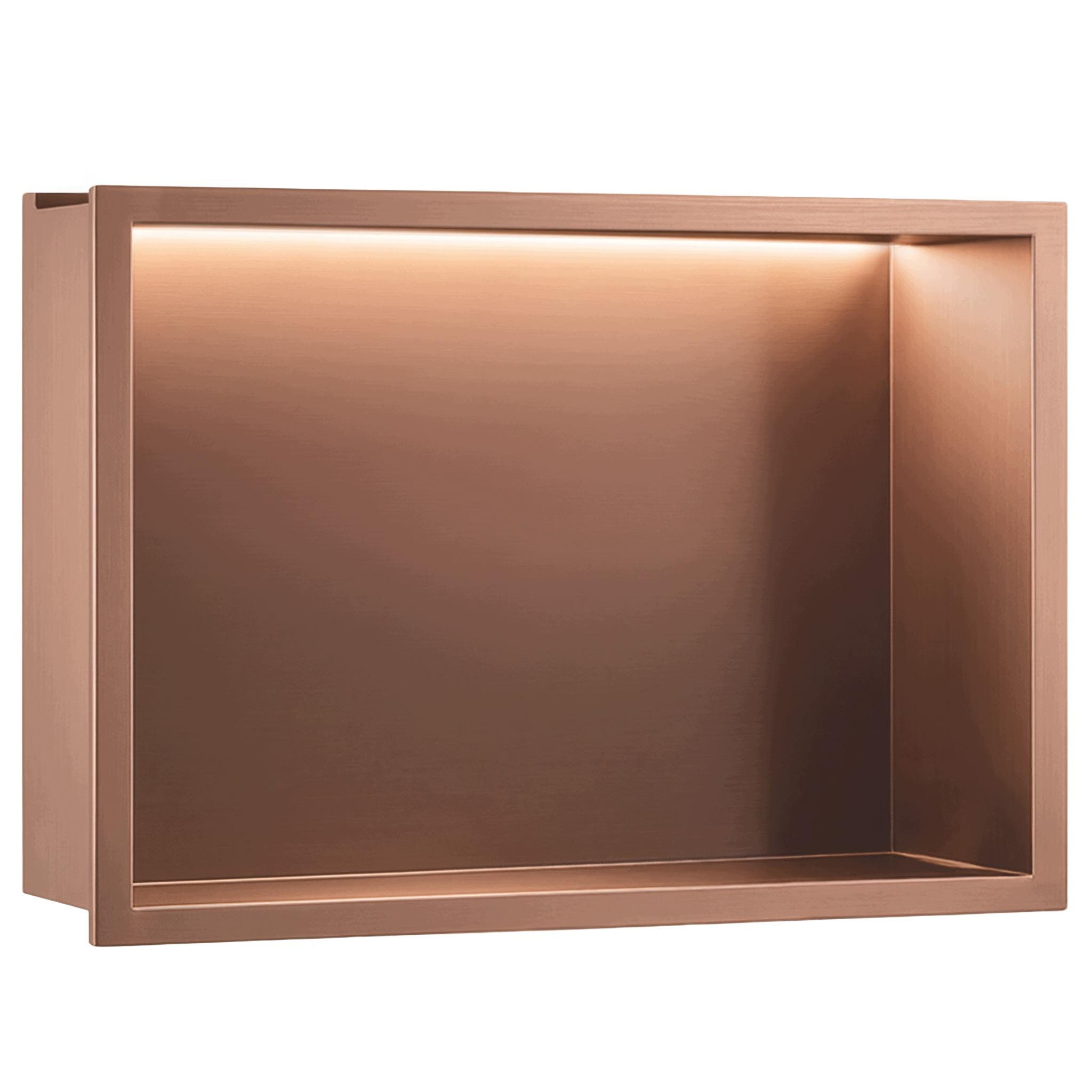 Recessed Shelf with LED Illuminated Brushed