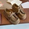 Shoes Women's New Autumn Retro All-inclusive Tassel Thick-soled Heightening Muffin Shoes Casual Shoes