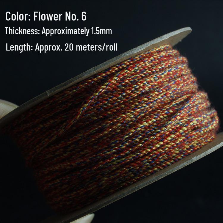 Multi-Color Hand-Twisted Cotton Rope for Beading and DIY Projects