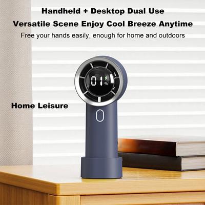 Portable Handheld Turbo Fan Small DeskPocket Fan with 100 Speeds Stepless Adjustment USB
