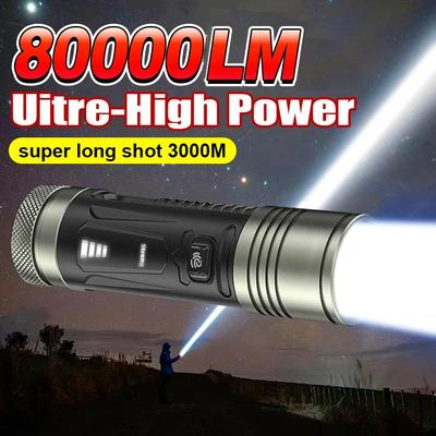 פנס נטענת 600W אורות פלאש חזקים במיוחד אורות עוצמה גבוהה אור חזק LED לפיד פנס קמפינג