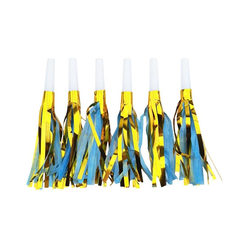 6 ks kovové fólie a plastové ruční pomůcky na roztleskávačky, fotbalové rekvizity, dekorace, roztleskávačky