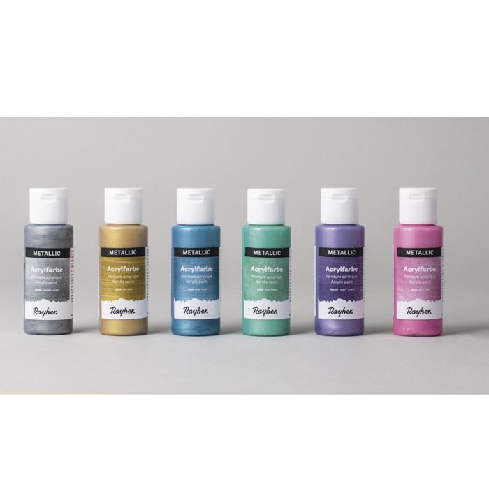 Kit de peintures acryliques métalliques