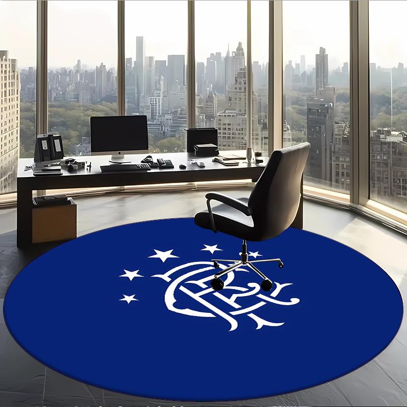 Rangers Fc (33) Round Office Rug Decorative Floor Rug for Office Bedroom Living Room and Home Space