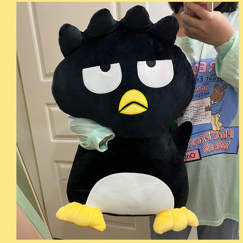 Non-Toxic Soft Cuddly Bad Badtz Maru Plush Toy Kawaii Stuffed Animal Black Penguin Plushies Throw Pillow Japanese Style Doll Xmas Gifts