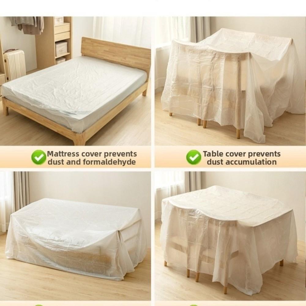 Elastic Disposable Dust Covers Waterproof All Wrapped Furniture Dust Cover Drawstring Large Size Dust Film