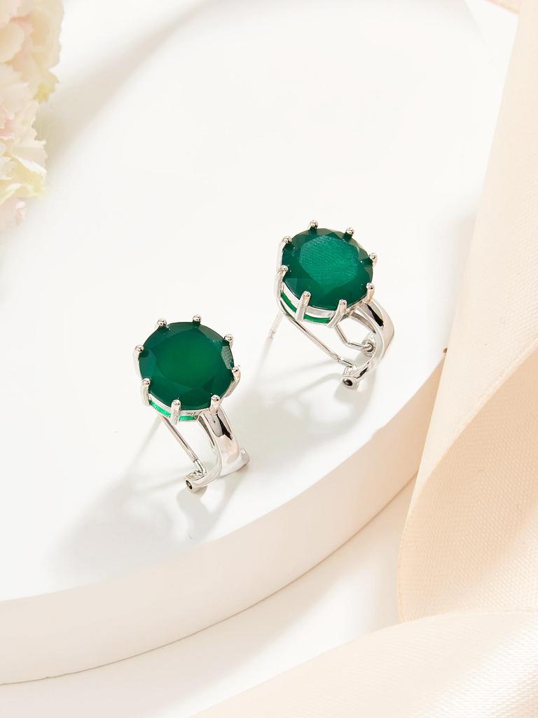 Bolaijewelry Grün achat natürliche edelstein neue ohrringe Mode licht luxus edlen schmuck frauen jahrestag täglichen verschleiß