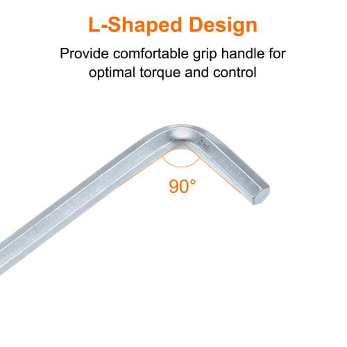 uxcell 5-Piece Hex Wrench Set, 5mm L-Shaped Alloy Steel Hex Keys, Short, Repair Tool for Tightening and Removing Screws, Assembly of Furniture, and Bi