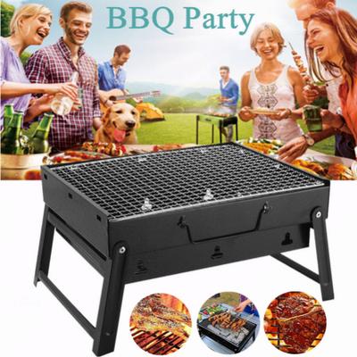 Kleiner Klappgrill, Holzkohlegrill, Camping im Freien, zusammenklappbar für zu Hause, tragbar und leicht 2023